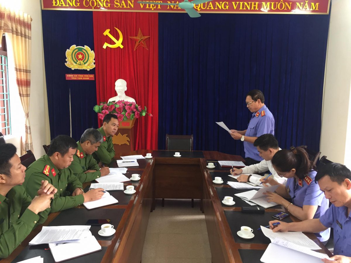 Viện kiểm sát nhân dân tỉnh Yên Bái kiểm sát trực tiếp 6 tháng cuối năm Trại tạm giam Công an tỉnh Yên Bái