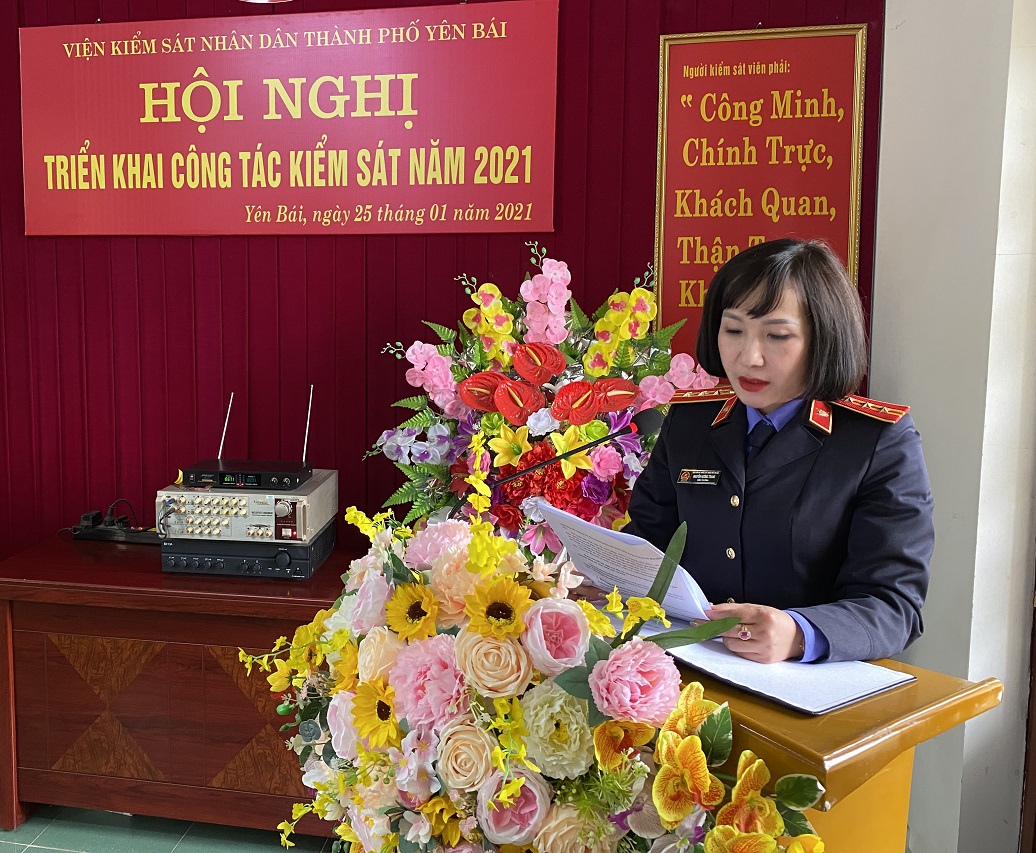 VKSND thành phố Yên Bái triển khai nhiệm vụ công tác kiểm sát năm 2021