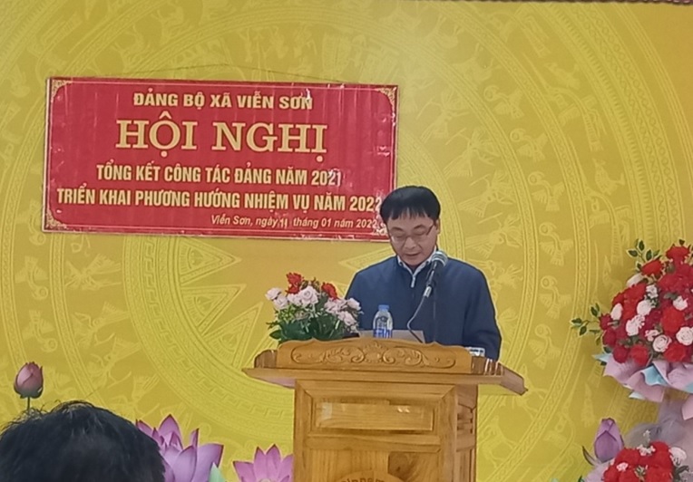 Đồng chí Viện trưởng VKSND tỉnh Yên Bái dự Hội nghị tổng kết công tác Đảng tại xã Viễn Sơn, huyện Văn Yên