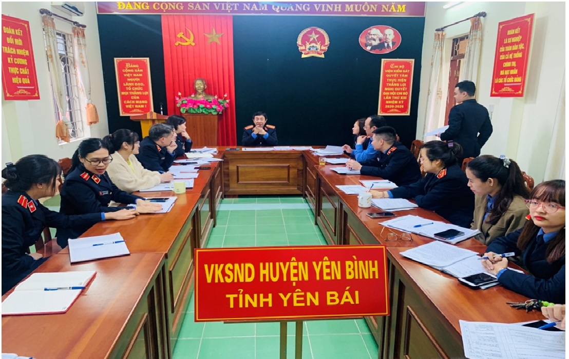 Kết quả thực hiện công tác kiểm tra, giám sát, thi hành kỷ luật Đảng năm 2022 của Chi bộ VKSND huyện Yên Bình