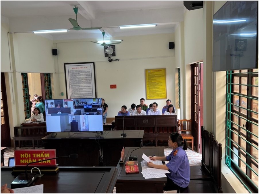 VKSND huyện Văn Yên phối hợp tổ chức phiên toà trực tuyến, rút kinh nghiệm về vụ án hình sự