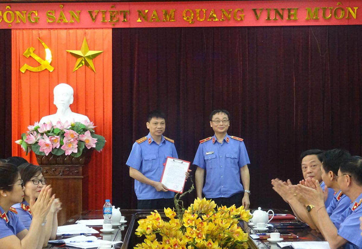Lễ công bố và trao Quyết định bổ nhiệm chức vụ Trưởng phòng 8 VKSND tỉnh