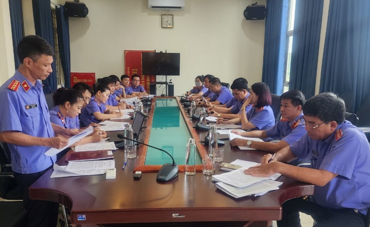 Phòng Thanh tra – Khiếu tố Viện kiểm sát nhân dân tỉnh Yên Bái tiến hành thanh tra theo kế hoạch