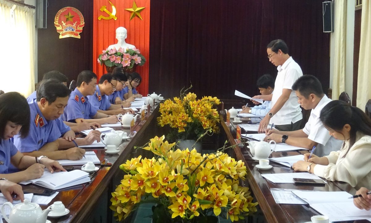 Đoàn công tác Ban chỉ đạo công tác cải cách tư pháp tỉnh Yên Bái  kiểm tra tại VKSND tỉnh Yên Bái