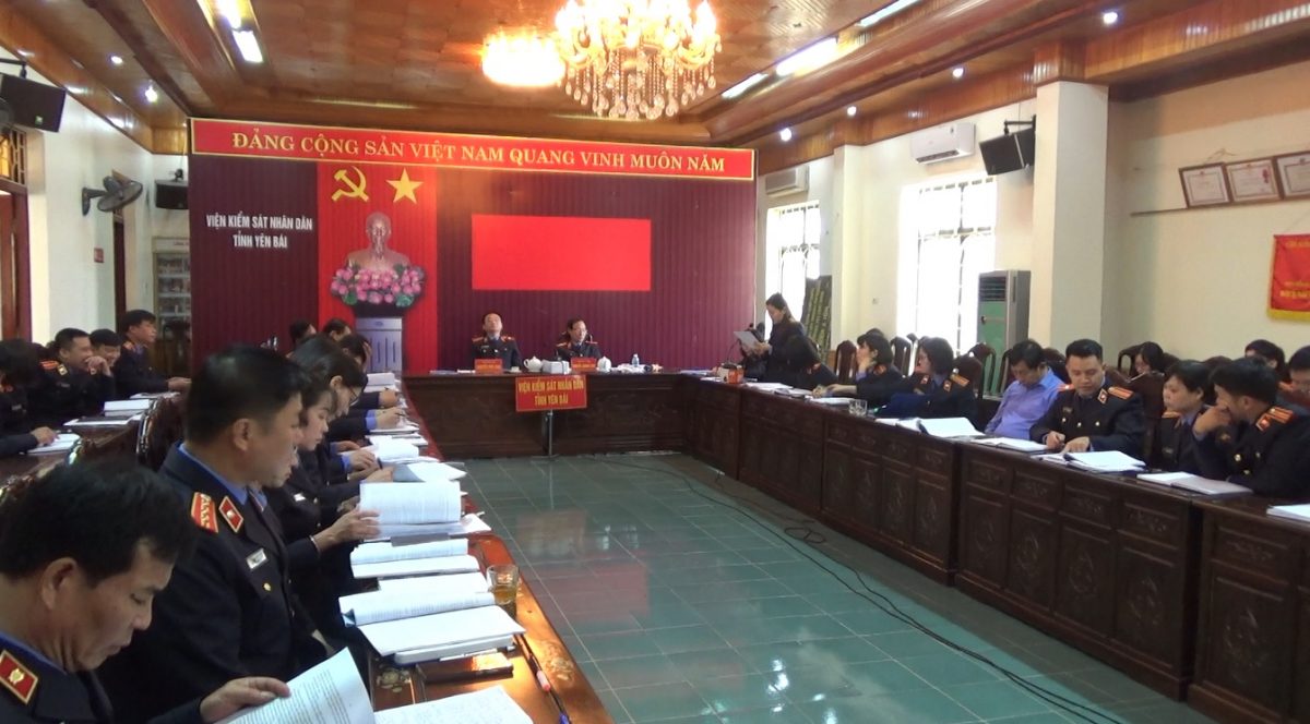 VKSND tỉnh Yên Bái tổ chức Hội nghị rút kinh nghiệm về công tác kiểm sát giải quyết các vụ, việc dân sự, vụ án hành chính và những việc khác  theo quy định của pháp luật năm 2023