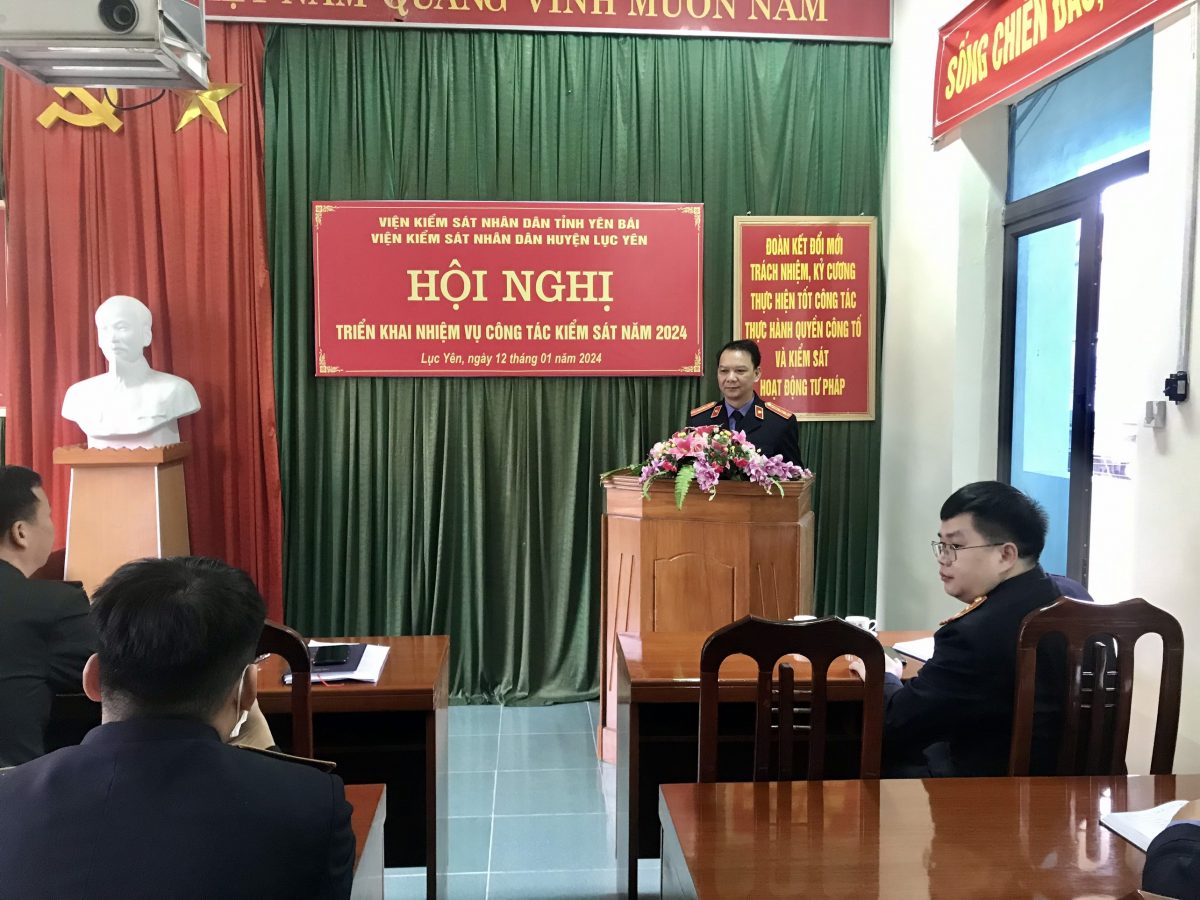 VKSND huyện Lục Yên tổ chức hội nghị triển khai, nhiệm vụ công tác năm 2024